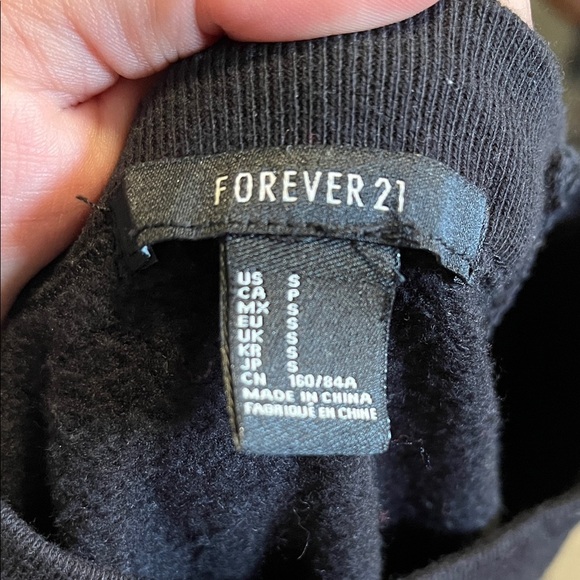 Forever 21 Black Crewneck Sweater with Gold Accents - Picture 2 of 2